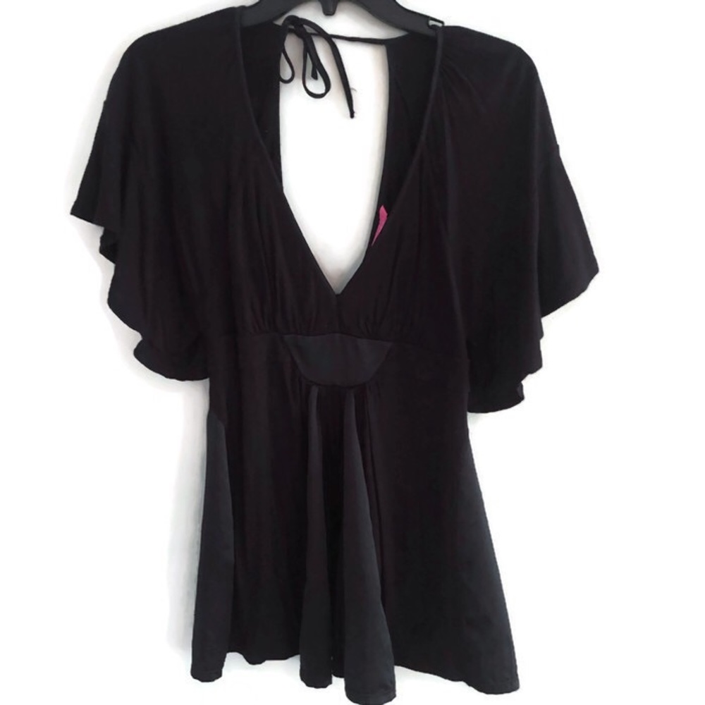 BCBGirls Black V neck Top | Size Small